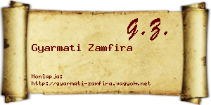 Gyarmati Zamfira névjegykártya
